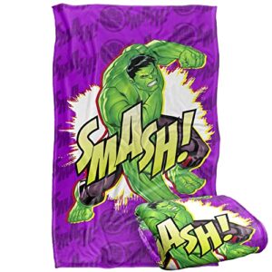 marvel hulk sound effect silky touch super soft throw blanket 36″ x 58″