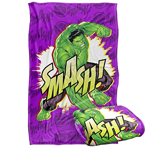 Marvel Hulk Sound Effect Silky Touch Super Soft Throw Blanket 36" x 58"