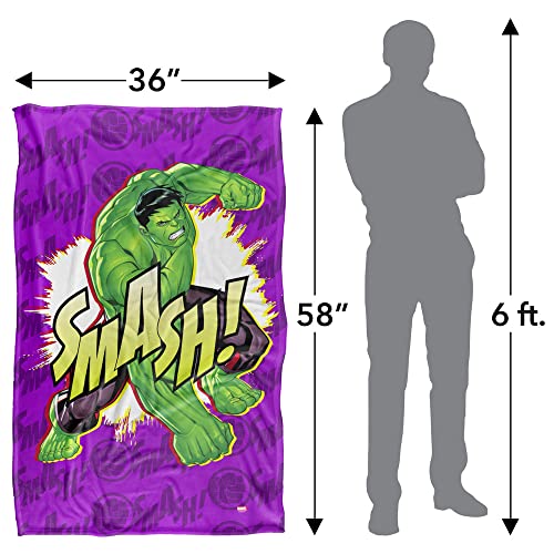 Marvel Hulk Sound Effect Silky Touch Super Soft Throw Blanket 36" x 58"