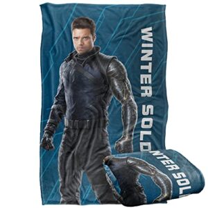 Marvel Falcon and Winter Soldier Blue Pose Silky Touch Super Soft Throw Blanket 36" x 58"