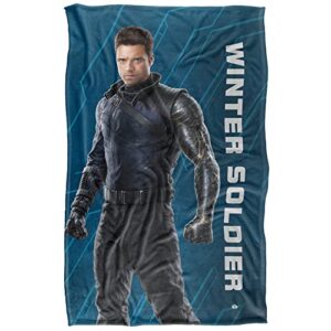 Marvel Falcon and Winter Soldier Blue Pose Silky Touch Super Soft Throw Blanket 36" x 58"