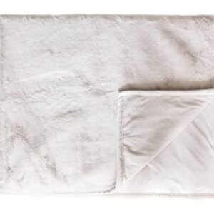 Mon Chateau Luxury Collection Oversized Ultra Plush Faux Fur Throw Blanket, White, 60 x 70