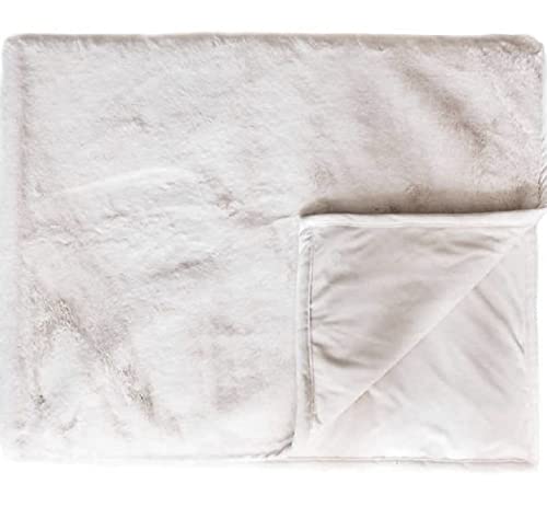 Mon Chateau Luxury Collection Oversized Ultra Plush Faux Fur Throw Blanket, White, 60 x 70