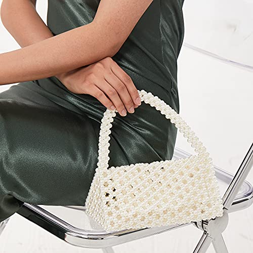 Grandxii Pearl Bag Clutch purse Handbag Bucket Bag Wedding Party Evening Party Bag For Women With Pearl