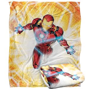marvel iron man highly rendered silky touch super soft throw blanket 50″ x 60″