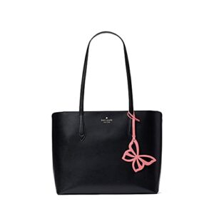 kate spade new york marlee large leather tote (black/pink)