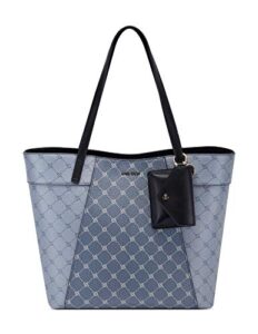 nine west sunnyside jet set tote, denim logo