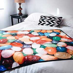 Jelly Bean Soft Throw Blanket | 45 x 60 Inch Cozy Lightweight Fleece Blanket