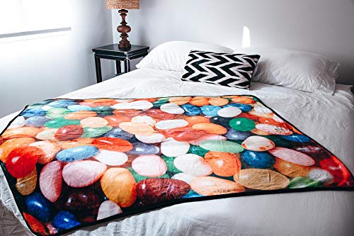 Jelly Bean Soft Throw Blanket | 45 x 60 Inch Cozy Lightweight Fleece Blanket