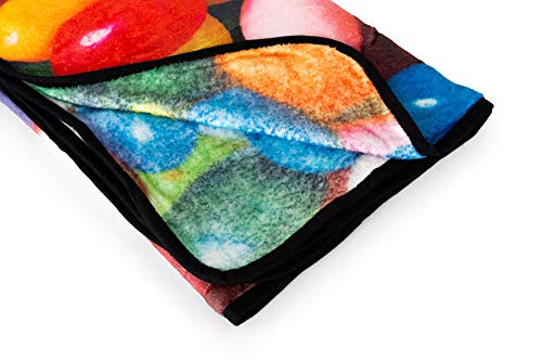 Jelly Bean Soft Throw Blanket | 45 x 60 Inch Cozy Lightweight Fleece Blanket