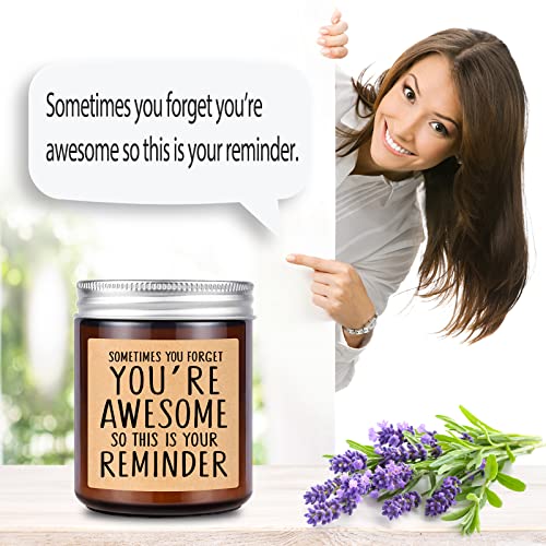 Lavender Scented Candles - Valentines Day Gifts for Women Mom Wife Her, Inspirational Gifts Relaxing Birthday Gifts for Friend Female, Girlfriend, Sister, Daughter, Coworker