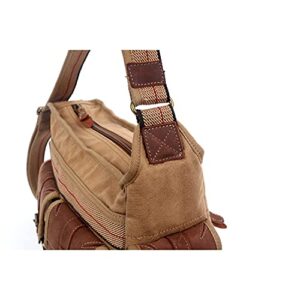 TSD Brand Turtle Ridge Canvas Mail Bag (Camel)