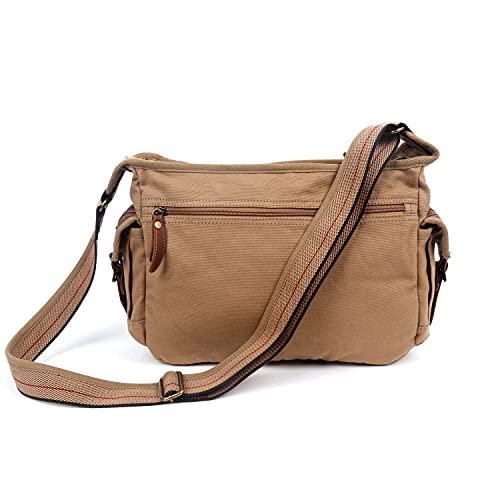 TSD Brand Turtle Ridge Canvas Mail Bag (Camel)