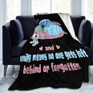 Cartoon Throw Blanket Ultra-Soft Cozy Microfiber Fleece Throw Blankets for Home Couch, Bed and Sofa 50"x60"