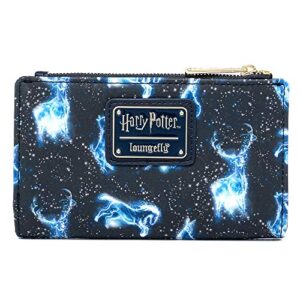 loungefly harry potter expecto patronus all over print wallet