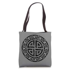 vintage protection shield knot celtic norse vikings health tote bag