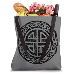 Vintage Protection Shield Knot Celtic Norse Vikings Health Tote Bag