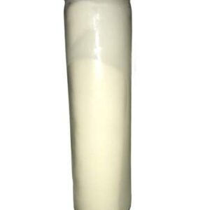 BearNaturalOrganics 7 Day Candle Prayer Glass Unscented All Natural Pure Organic Vegan Dye Free Soy Wax 2 inches x 9 inches Pillar candle