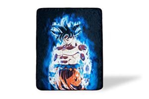 just funky dragon ball super goku large anime fleece throw blanket | official dragon ball super throw blanket | collectible anime throw blanket | measures 60 x 45 inches