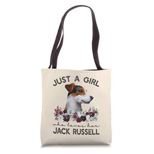 jack russell terrier gifts women girls jack russell tote bag