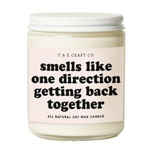 c&e craft smells like one direction getting back together scented candle – flannel pine all natural soy wax candle – delightful intense fragrance – candle for home. room. meditation – 8 ounces