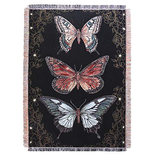 YunTu Butterfly Throw Blanket Big Woven Butterfly Blankets Cover for Couch Chair Furniture 50x70 inches Butterfly Gifts for Women