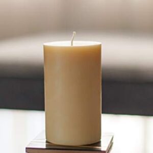 Candle Buzz Brand (3" x 5") Handmade 100% Pure Beeswax Large Round Pillar Candle 100% Cotton Wick