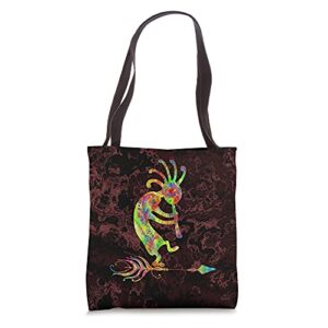 native american kokopelli with feather 1 – fan fun tote bag