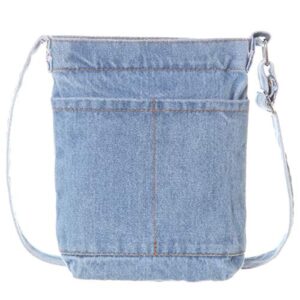 aocina denim purse blue jean bags for women denim tote bag jean purses and handbags for teen girls women(a1-light blue)