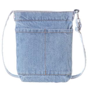 AOCINA Denim Purse Blue Jean Bags for Women Denim Tote Bag Jean Purses and Handbags for Teen Girls Women(A1-Light Blue)