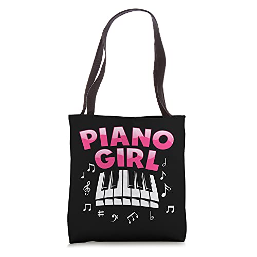 Piano For Girls Women Musical Piano Player Key Music Recital Tote Bag