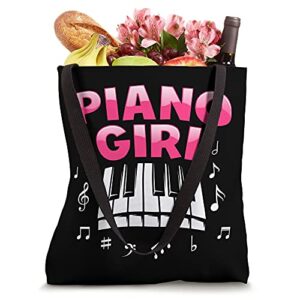 Piano For Girls Women Musical Piano Player Key Music Recital Tote Bag