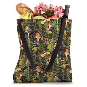 Mushroom woodland scene elderberries fungi nature shrooms Tote Bag