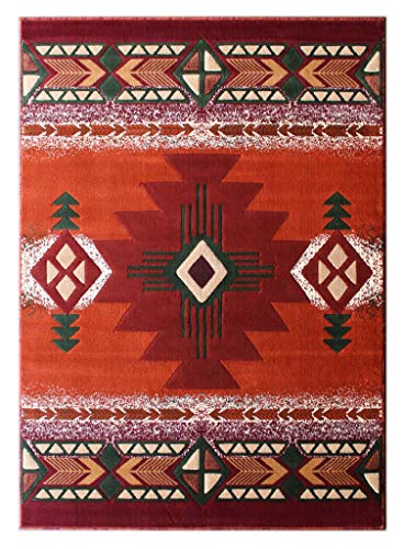 Southwestern Native American Tribal Rust Area Rug (2 Feet X 3 Feet)