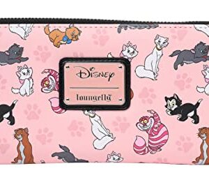 Loungefly Disney Cats Wallet Zip Around Clutch Faux Leather