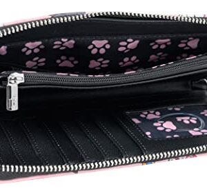 Loungefly Disney Cats Wallet Zip Around Clutch Faux Leather