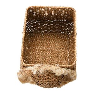 Creative Co-Op Hand-Woven Bankuan Lion, Natural Basket