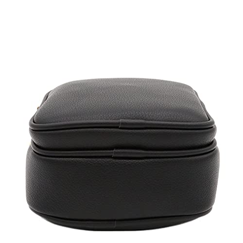 FashionPuzzle Multi Pocket Casual Crossbody Bag (Black) One Size