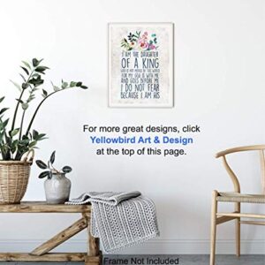 Religious Wall Decor - 8x10 Inspirational Quote - Bible Verse Wall Art - Christian Scripture Print - Wall Decor for Bedroom, Girls Room - Daughter Gifts - Gift for Women