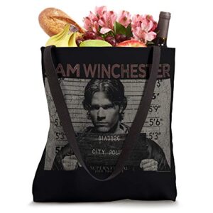 Supernatural Sam Mug Shot Tote Bag