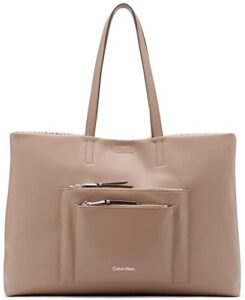 calvin klein emery reversible tote, taupe