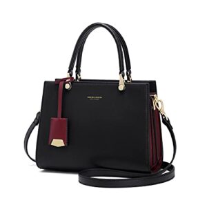 cnoles cowhide leather tote handbags medium shoulder bags ladies handle satchel purse tote bag purse for women black