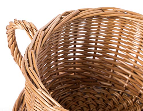 Wicker Saucer Coffee Mug Cup Decorative Gift Basket Desk Organizer