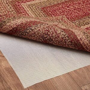 VHC Brands Cider Mill Jute Rectangular Rug 36x60 Country Braided Flooring, Burgundy