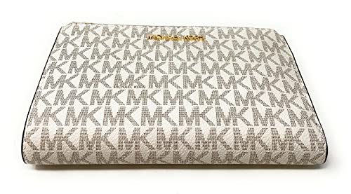 Michael Kors Jet Set Travel Double Zip Wristlet (vanilla softpink)