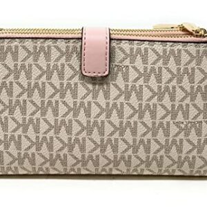 Michael Kors Jet Set Travel Double Zip Wristlet (vanilla softpink)