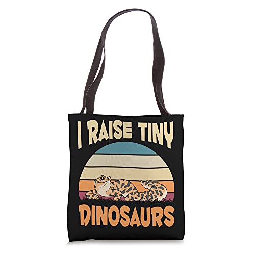 I Raise Tiny Dinosaurs Funny Lizard Pet Animal Leopard Gecko Tote Bag