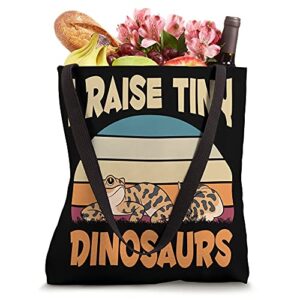 I Raise Tiny Dinosaurs Funny Lizard Pet Animal Leopard Gecko Tote Bag