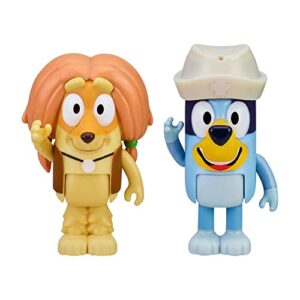 bluey and indy doctors 2 figure playset pack articulated 2.5 inch action figures includes nurses hat official collectable toy