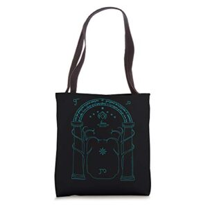 the lord of the rings doors of durin tote bag